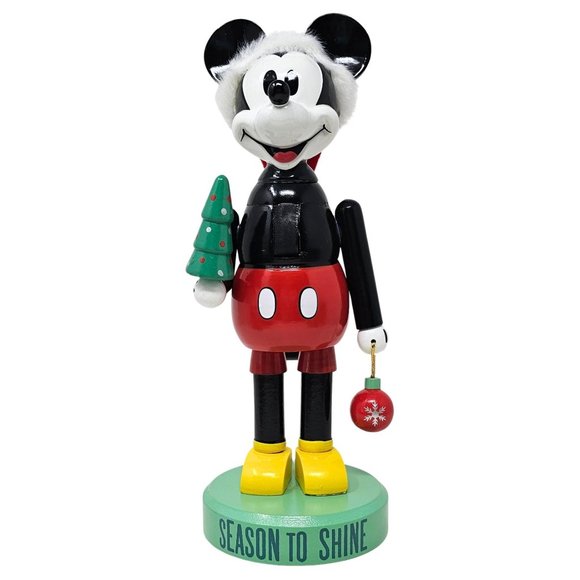Mickey Mouse Wood 11" Christmas Nutcracker - Picture 1 of 4